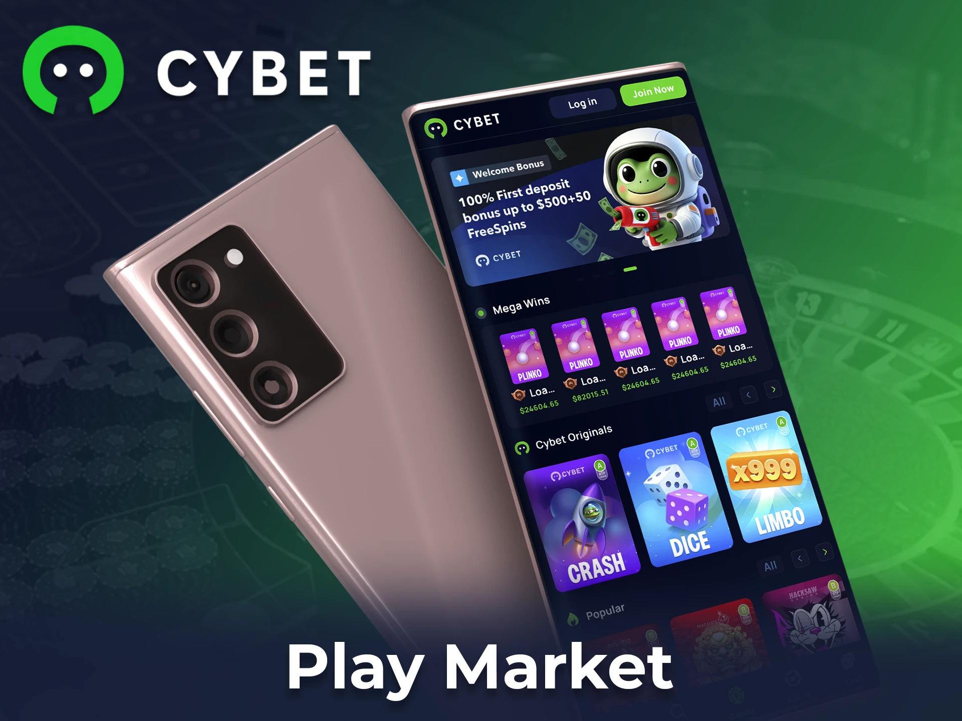 Cybet isn’t available on Play Market, but you can install the PWA directly from the official website.