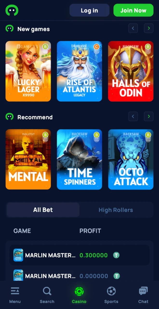 Place your bets on sports and slot games in the Cybet online casino app.