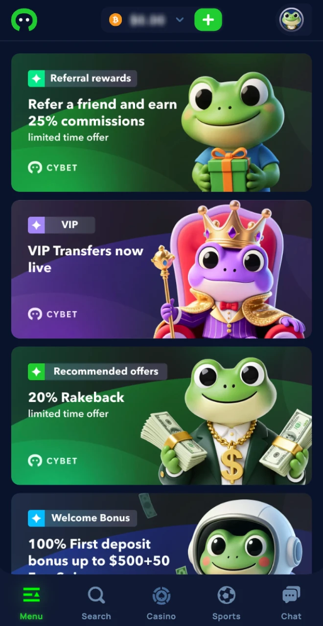 Cybet online casino offers players a wide range of bonuses.