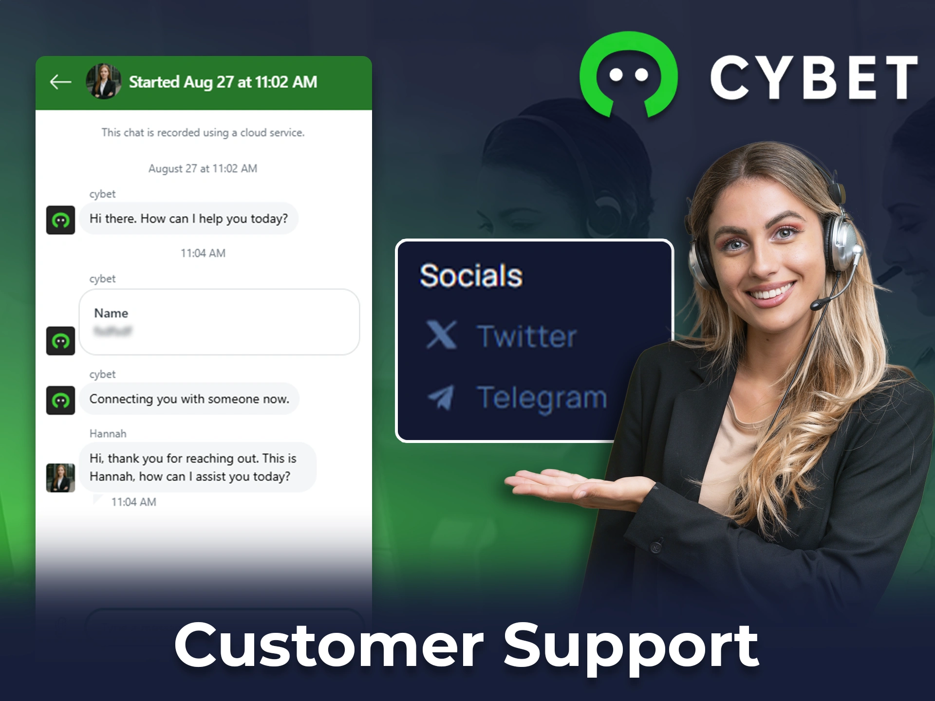 Use any support method from Cybet if necessary.