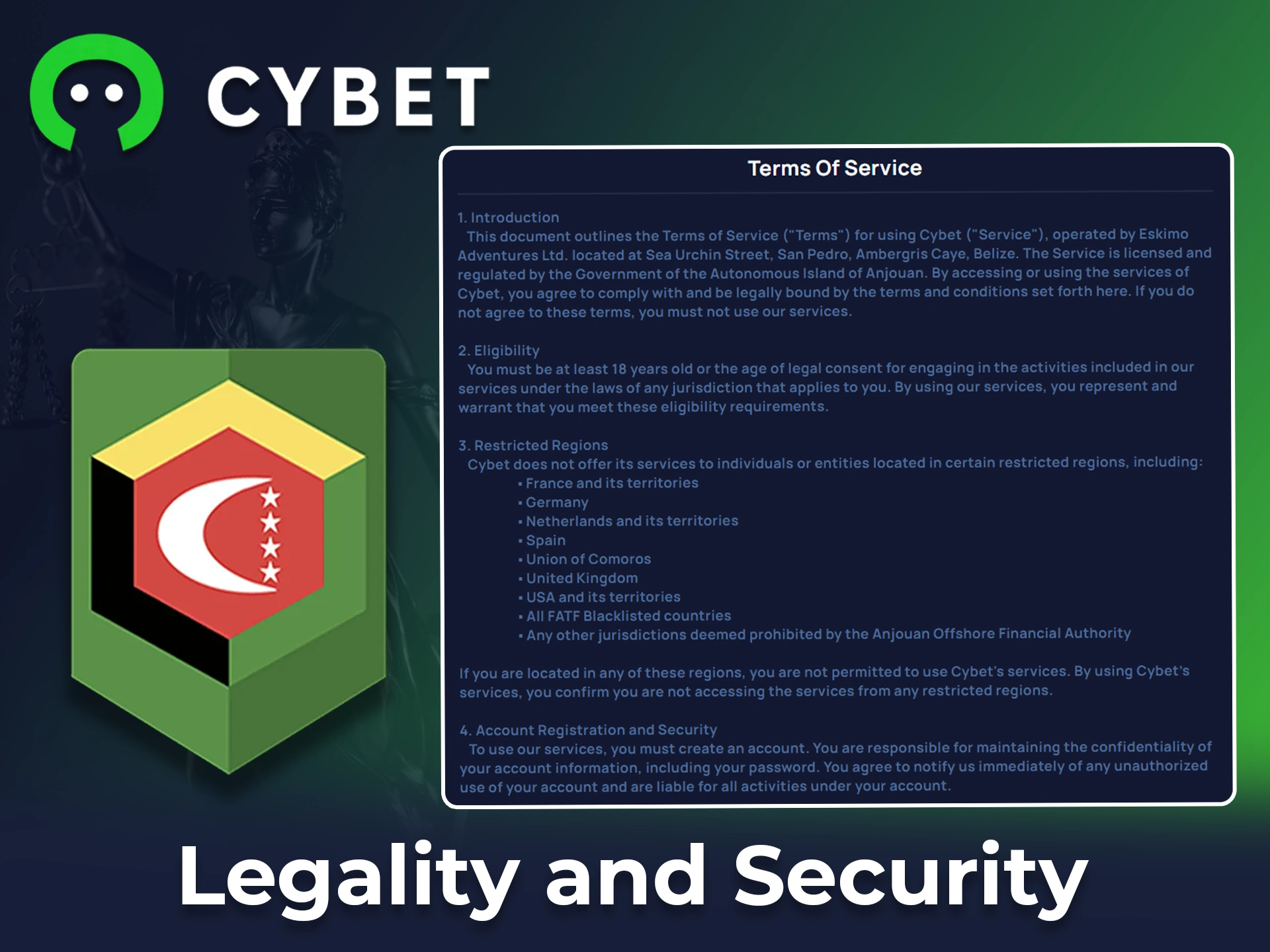 Cybet is legal and safe for its users from all over the world.