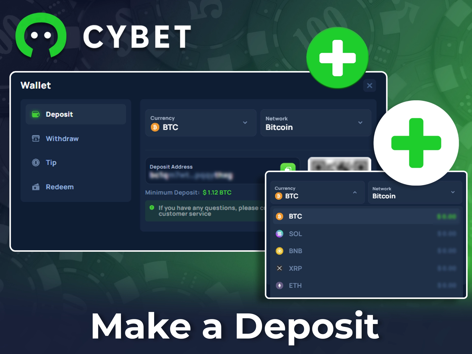 Use the available methods at Cybet to fund your account.