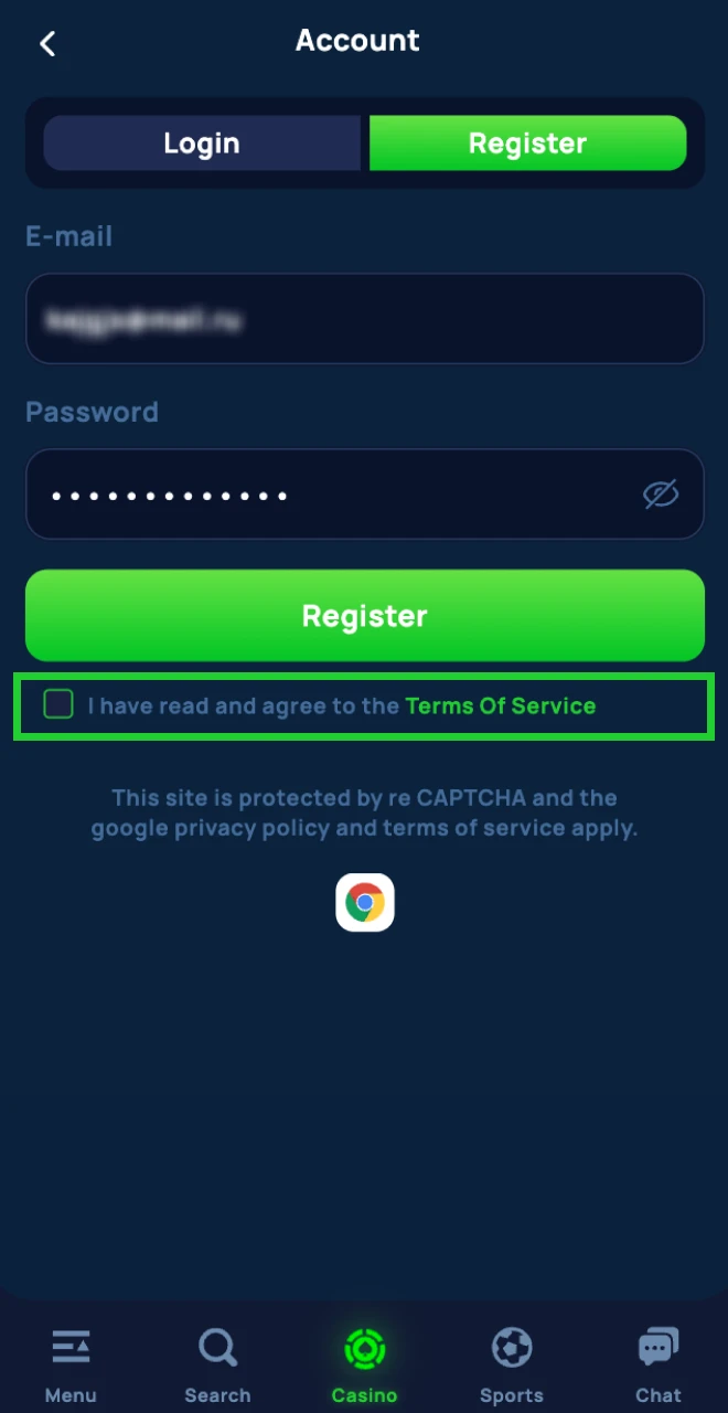 Please review the Cybet online casino terms and conditions to create a new account.