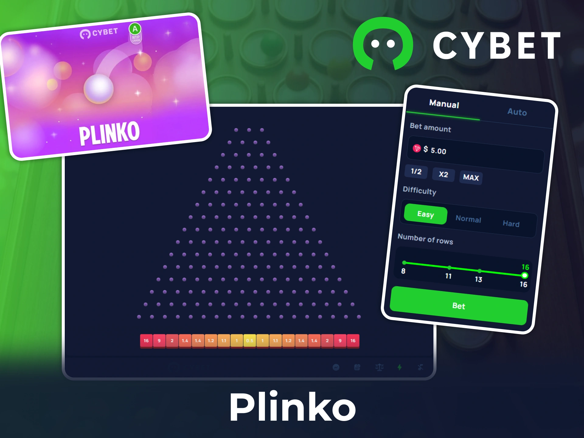 Play original Plinko game from Cybet.