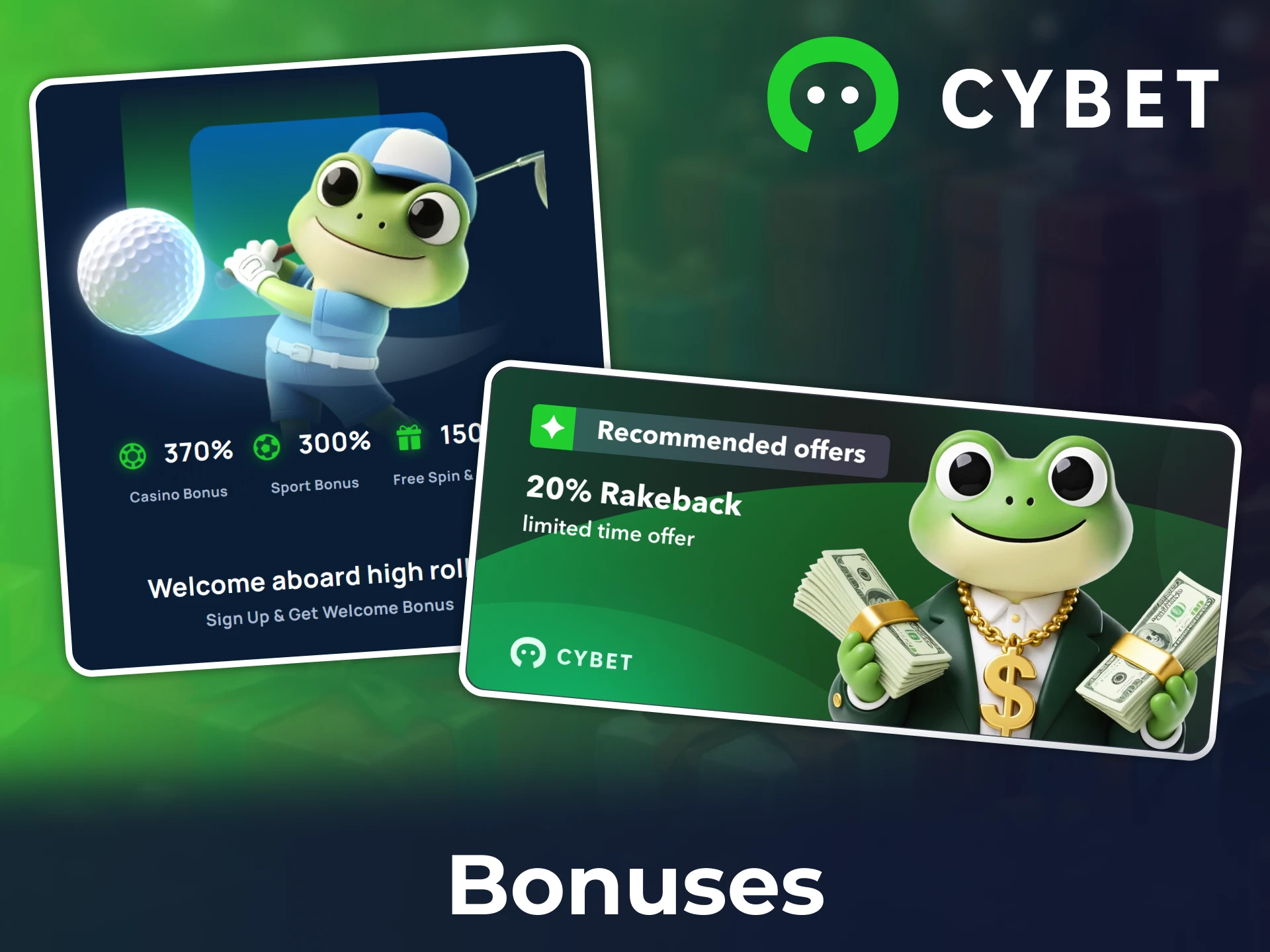 Create an account to access those Cybet casino bonuses.