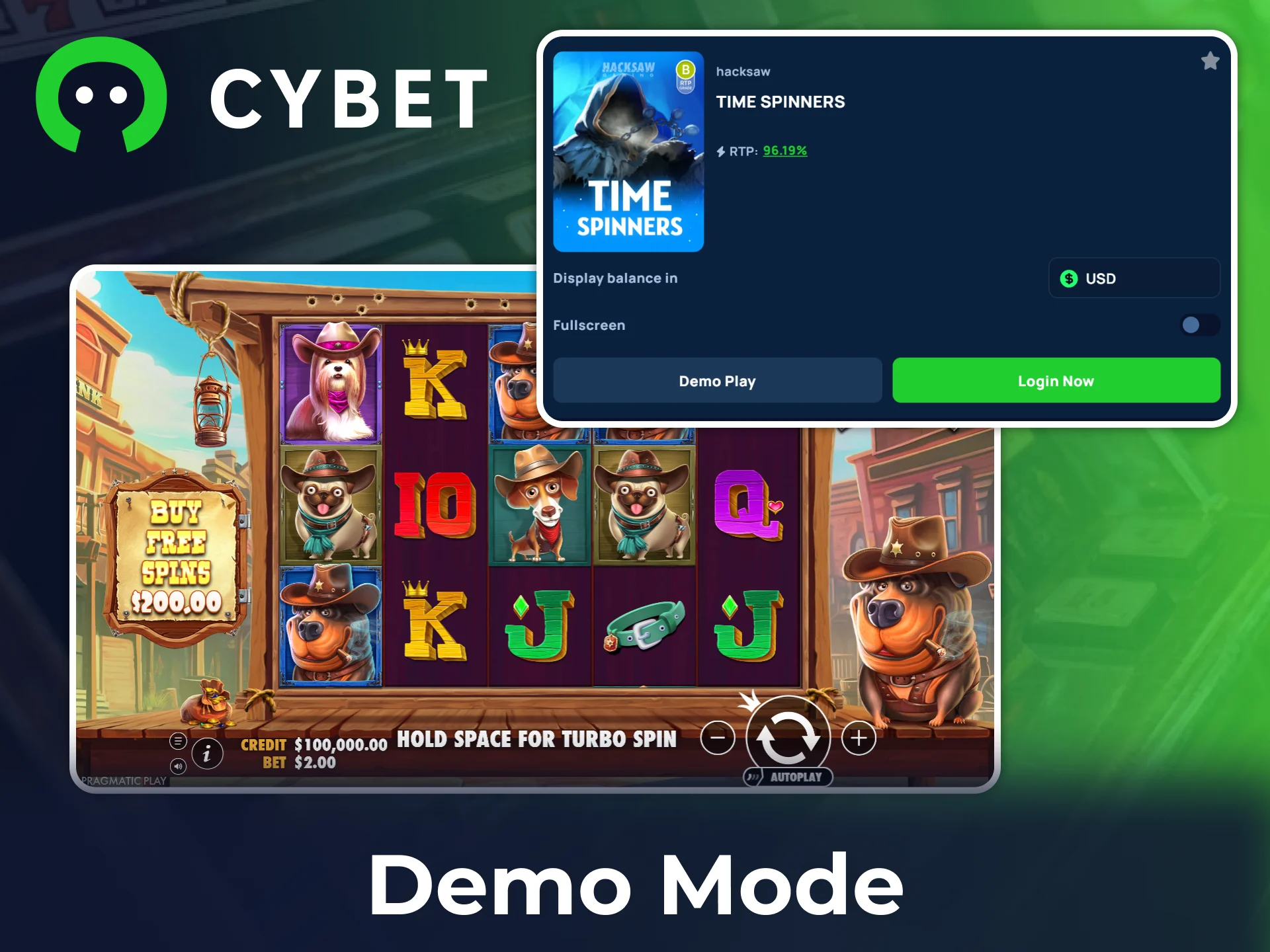 Get to know the game and its rules before playing for real money with its demo version at Cybet.