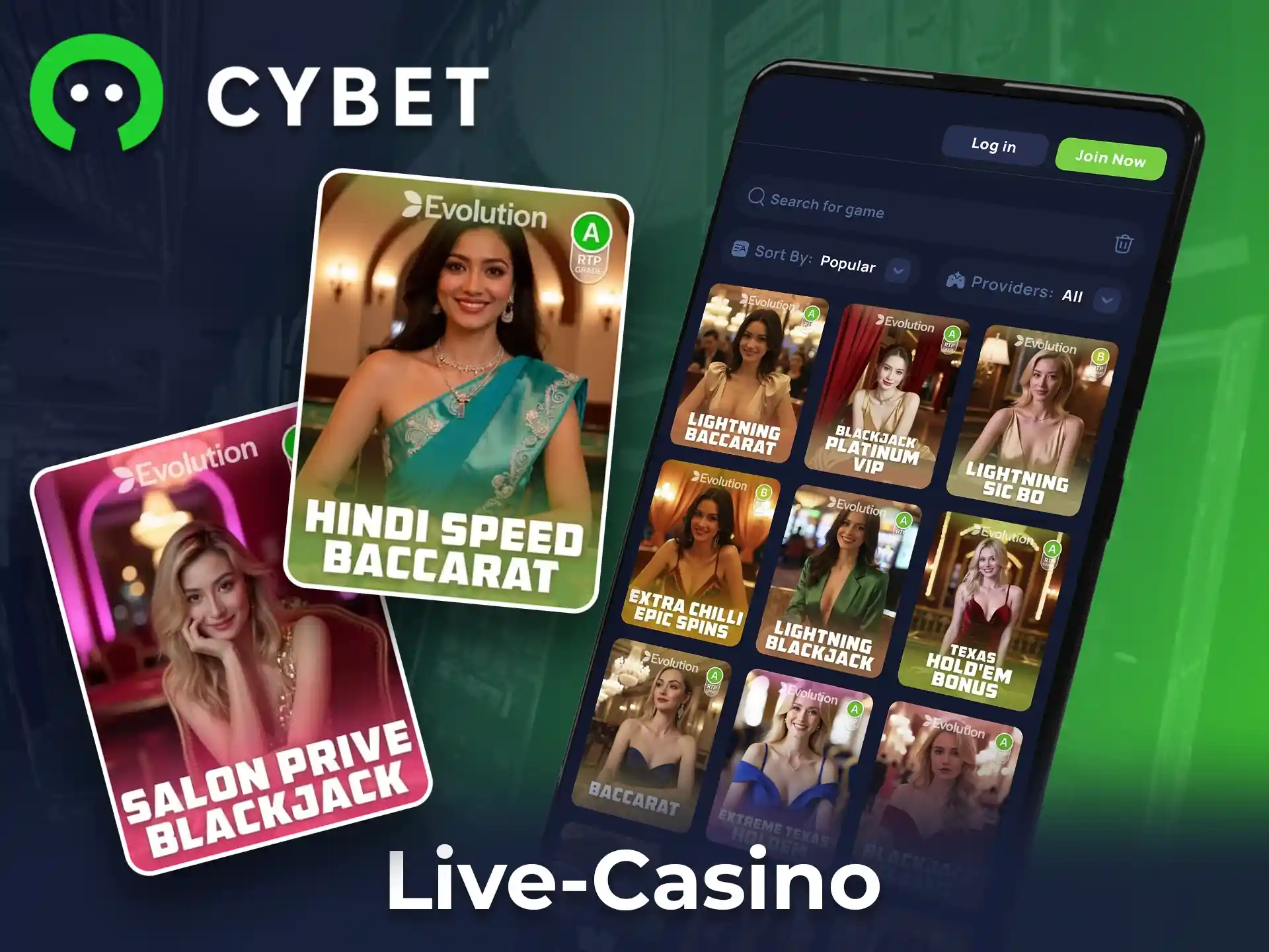 Cybet Live Casino.