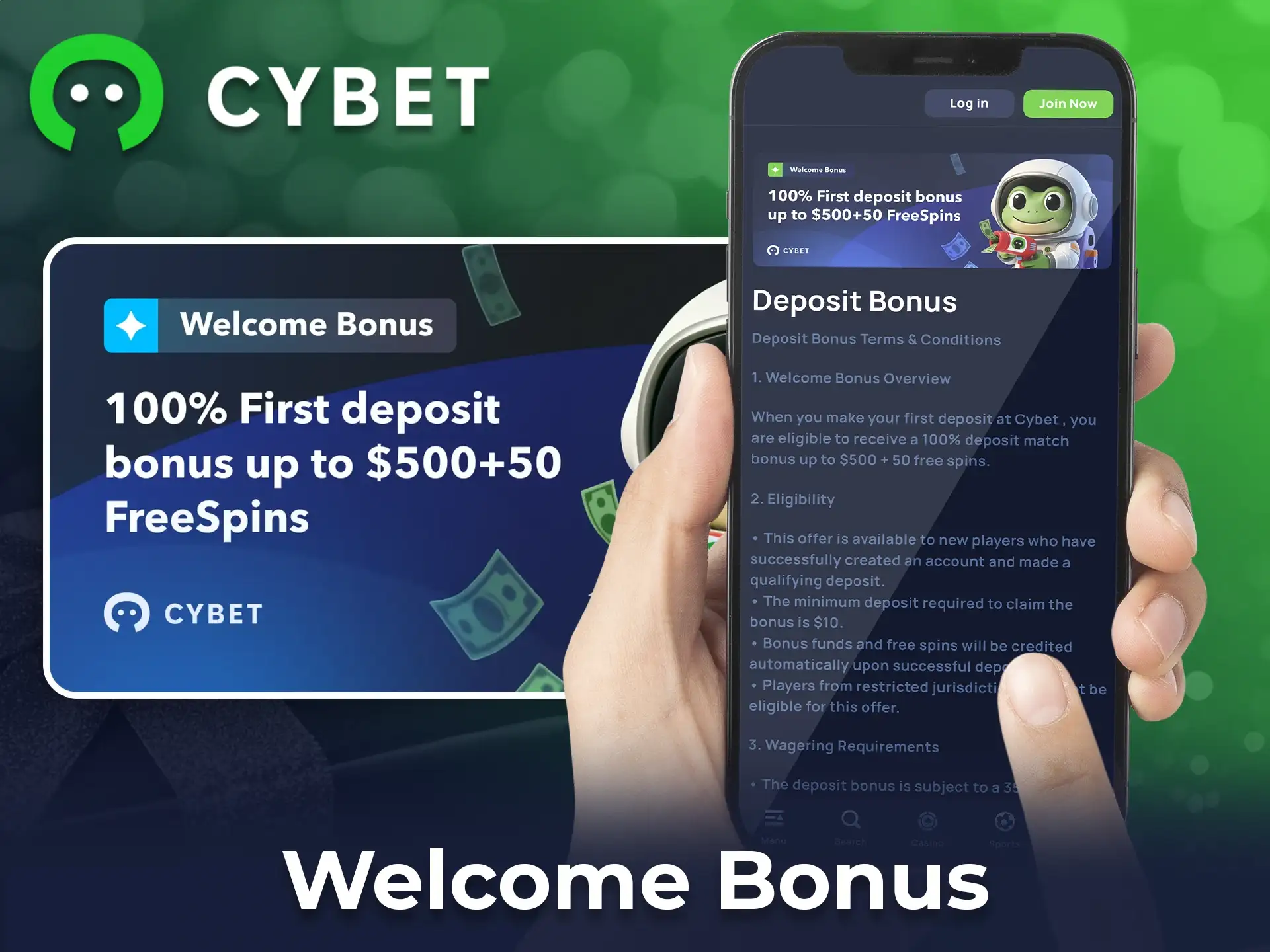 Cybet Welcome Bonus.