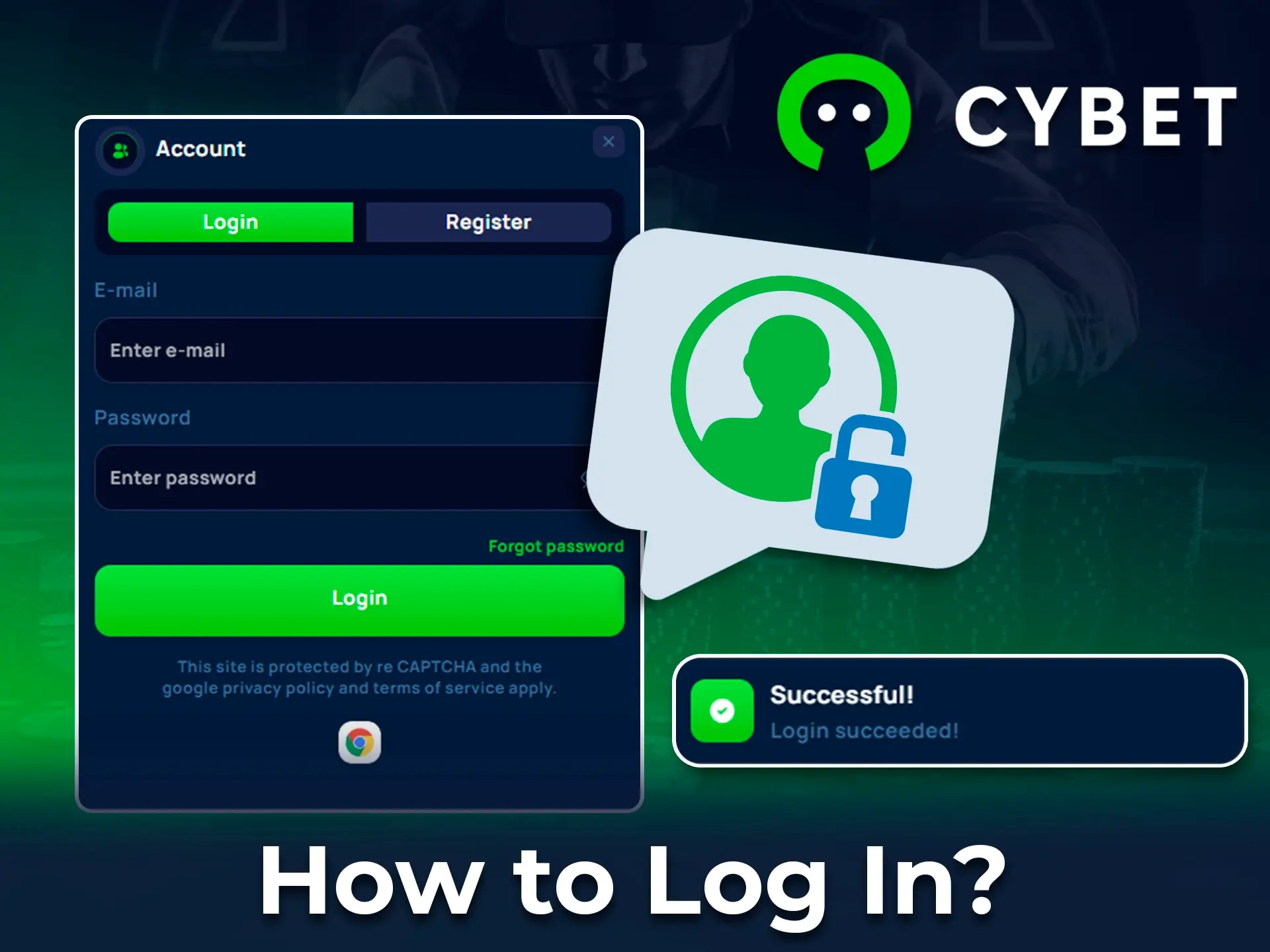 Log in to Cybet account.