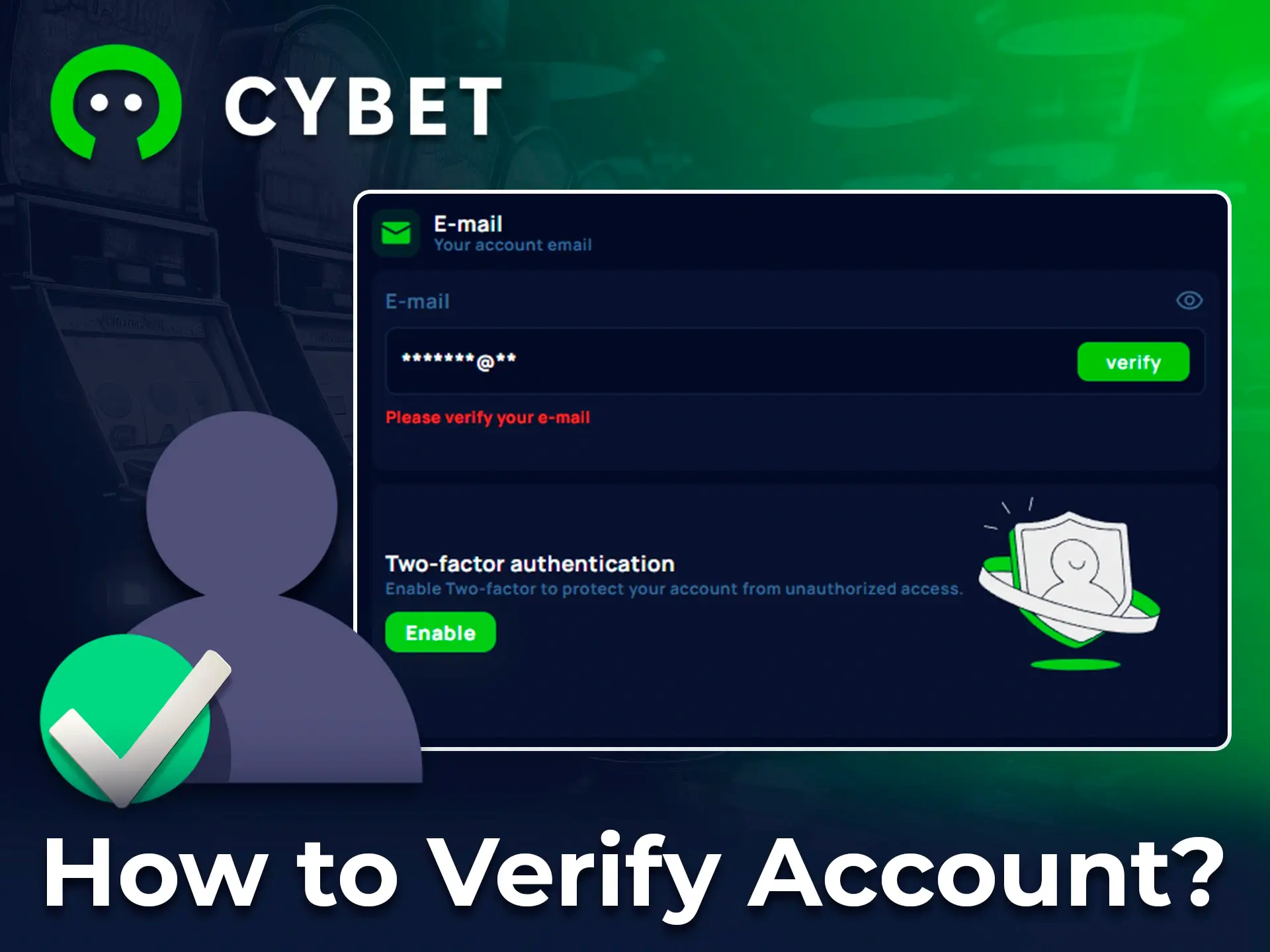 Account verification page.